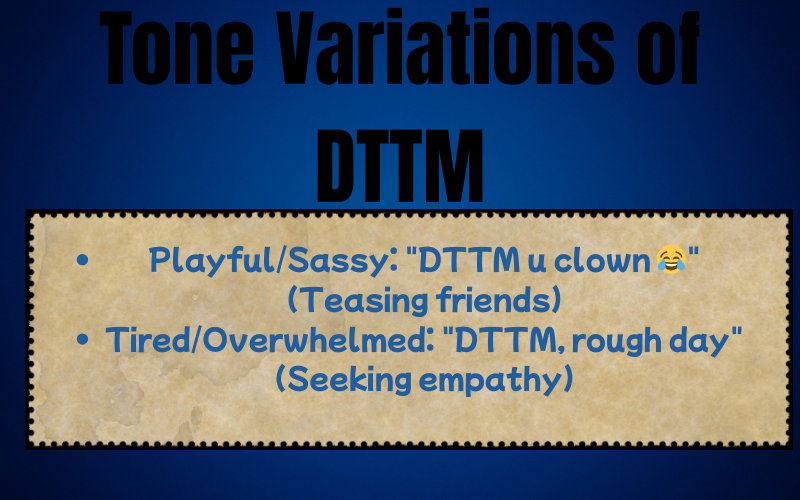 DTTM Meaning in Text