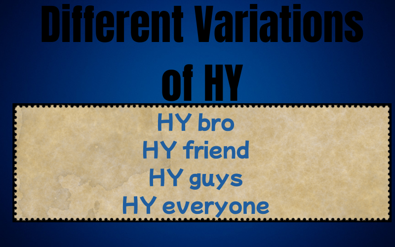 HY Meaning In Text