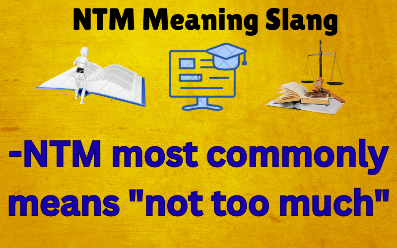 NTM Meaning Slang